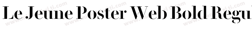 Le Jeune Poster Web Bold Regular字体转换